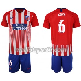 Maillot de Foot Atlético Madrid KOKE 6 Enfant Domicile 2018/19